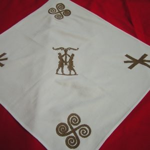 Decke "Paar mit Iminsul mit Hagal und Spirale"