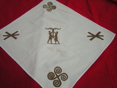 Decke "Paar mit Iminsul mit Hagal und Spirale"