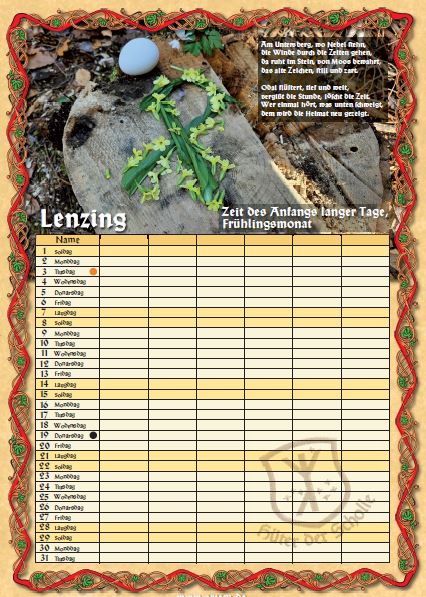 Germanischer Jahrweiser für die Sippe 3825/26 – Bild 3