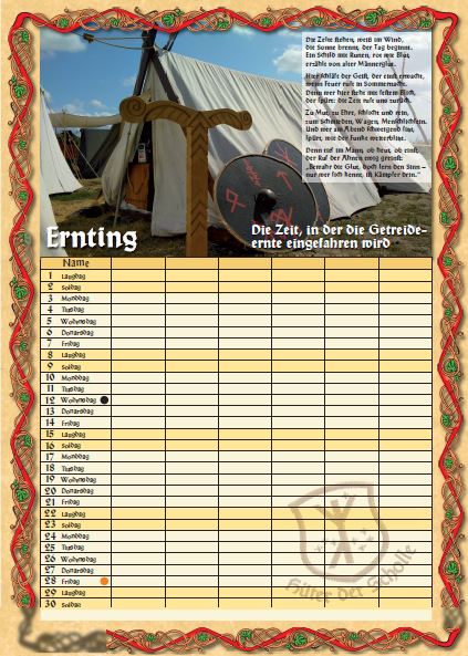 Germanischer Jahrweiser für die Sippe 3825/26 – Bild 4